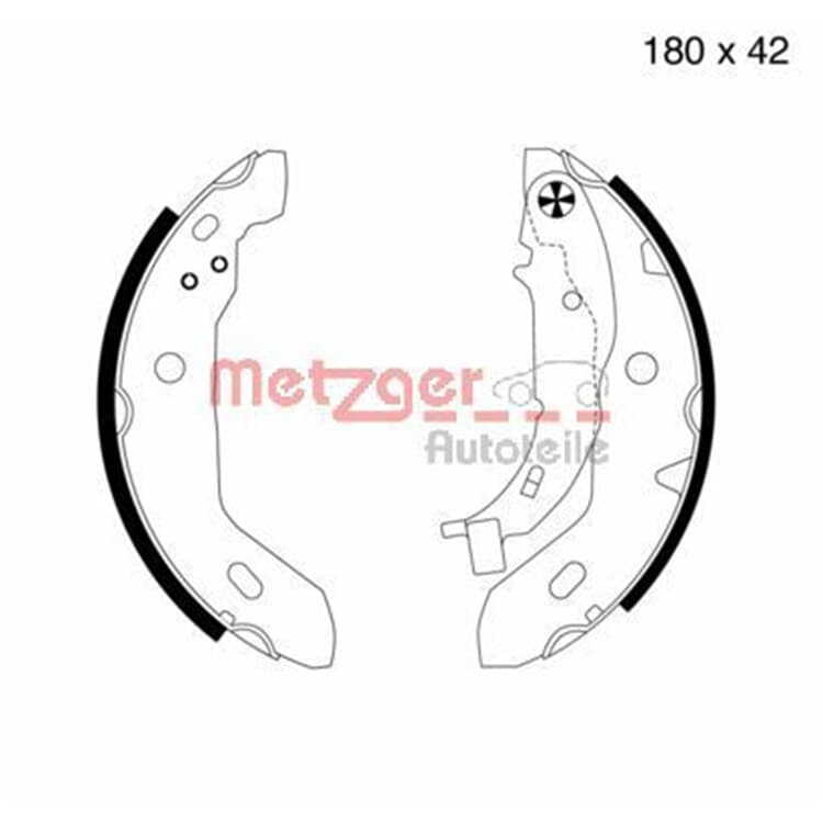 Metzger Bremsbacken hinten Mercedes A-Klasse von METZGER