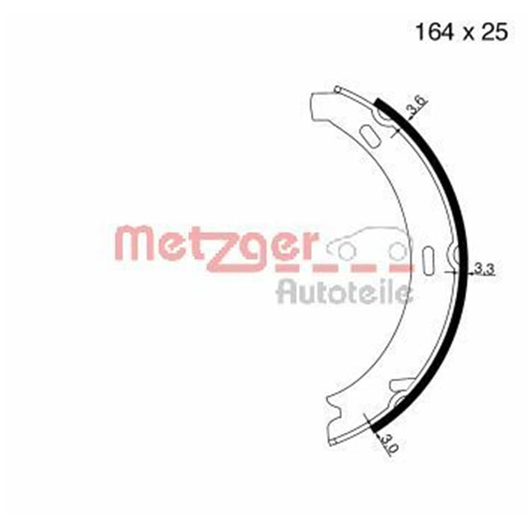 Metzger Bremsbacken hinten Mercedes E-Klasse von METZGER