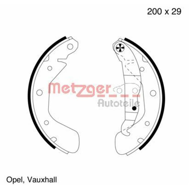 Metzger Bremsbacken hinten Opel Astra Corsa Tigra von METZGER