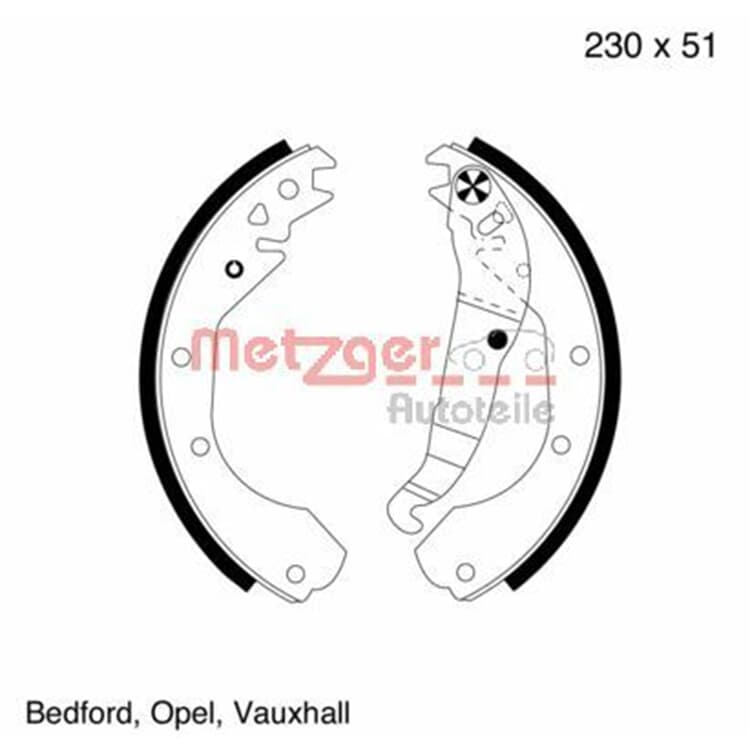 Metzger Bremsbacken hinten Opel Combo Kadett Manta Rekord von METZGER