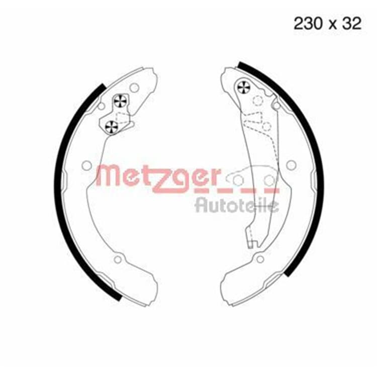 Metzger Bremsbacken hinten Seat Inca Skoda Octavia VW Caddy von METZGER