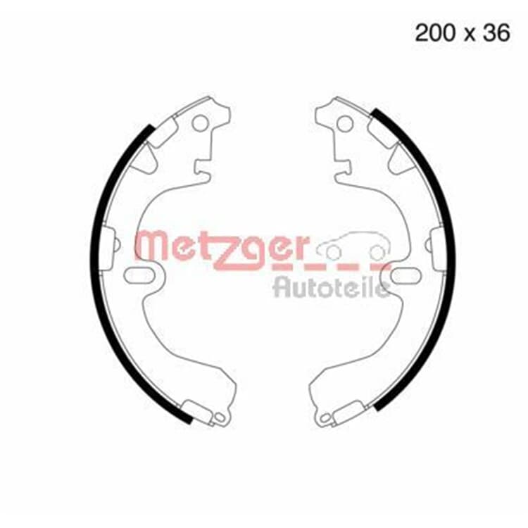 Metzger Bremsbacken hinten Toyota Camry Carina Celica Corolla von METZGER