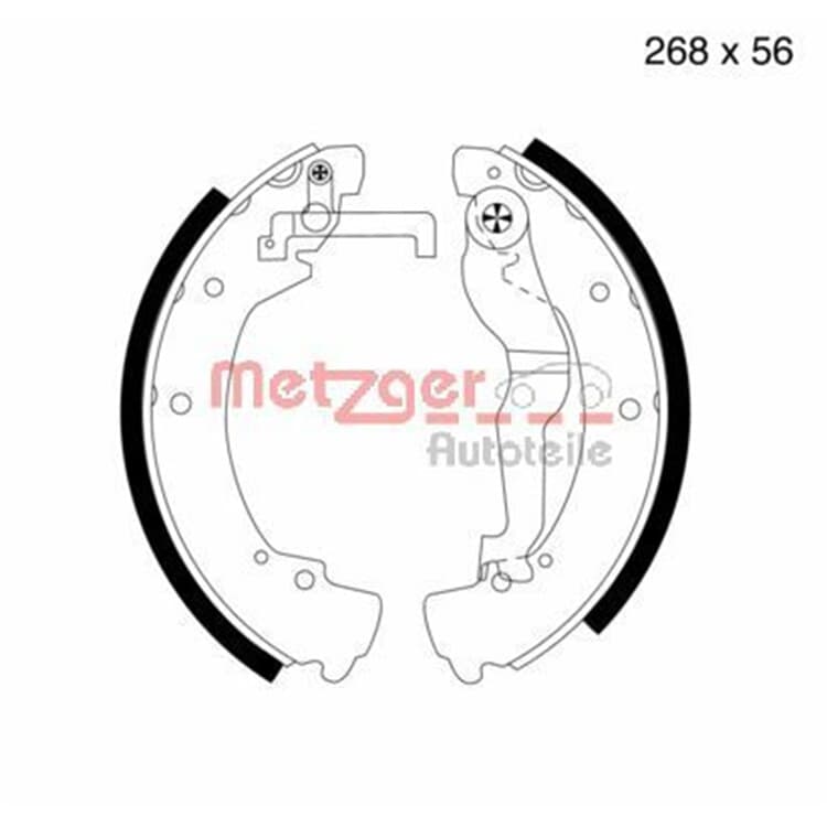 Metzger Bremsbacken hinten VW Transporter T4 von METZGER