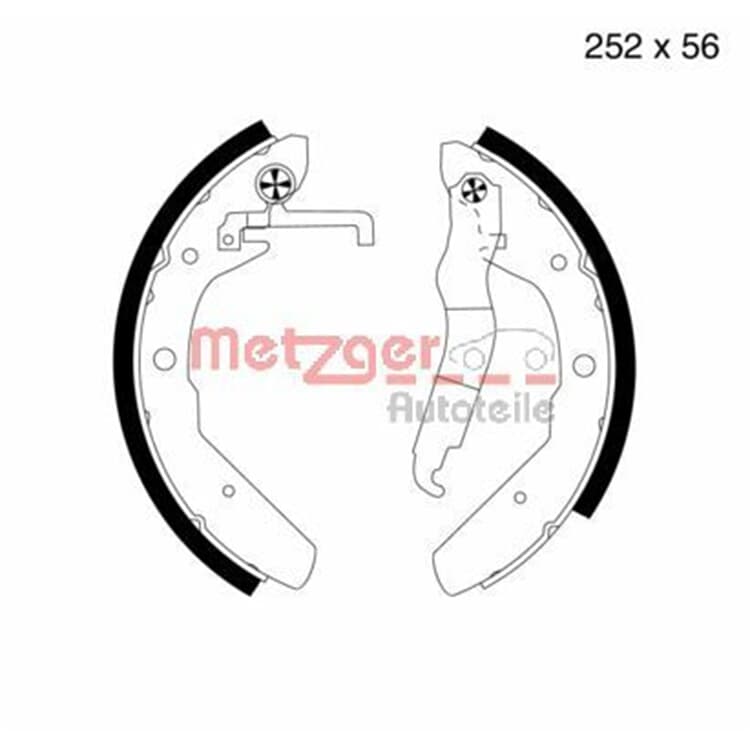 Metzger Bremsbacken hinten VW Transporter von METZGER