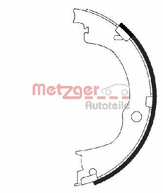 Metzger Bremsbackensatz, Feststellbremse [Hersteller-Nr. MG230] für Chevrolet, Opel von METZGER