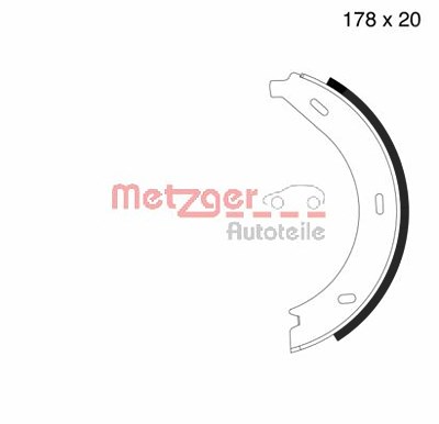 Metzger Bremsbackensatz, Feststellbremse [Hersteller-Nr. MG710] für Mercedes-Benz von METZGER