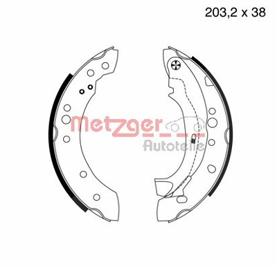 Metzger Bremsbackensatz [Hersteller-Nr. MG961] für Citroën, Peugeot von METZGER