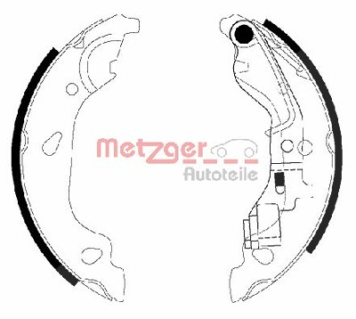 Metzger Bremsbackensatz [Hersteller-Nr. MG738] für Fiat von METZGER