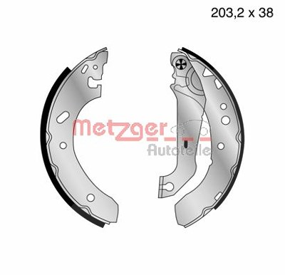 Metzger Bremsbackensatz [Hersteller-Nr. MG640] für Ford von METZGER