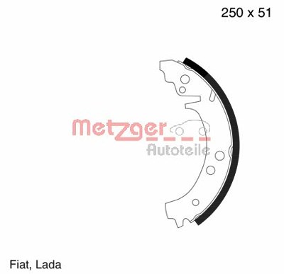 Metzger Bremsbackensatz [Hersteller-Nr. MG351] für Lada von METZGER