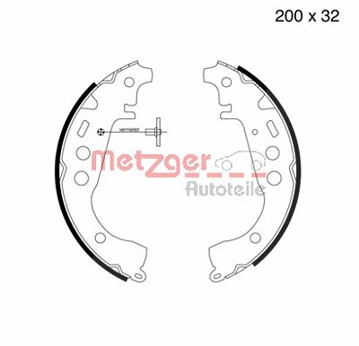 Metzger Bremsbackensatz [Hersteller-Nr. MG723] für Toyota von METZGER