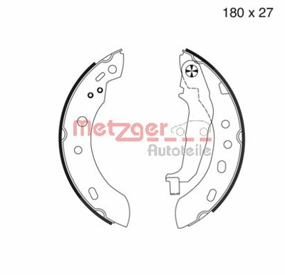 Metzger Bremsbackensatz [Hersteller-Nr. MG977] für Nissan von METZGER