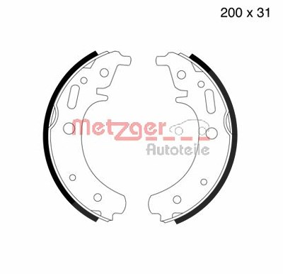 Metzger Bremsbackensatz [Hersteller-Nr. MG999] für Trabant von METZGER