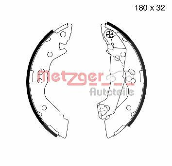 Metzger Bremsbackensatz [Hersteller-Nr. MG736] für Hyundai von METZGER