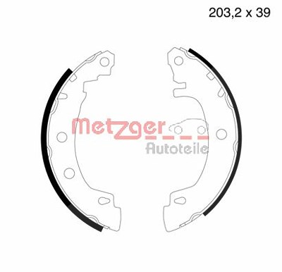 Metzger Bremsbackensatz [Hersteller-Nr. MG632] für Renault von METZGER