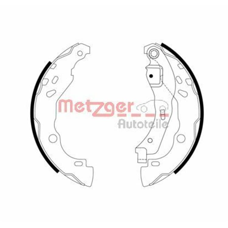 Metzger Bremsbackensatz hinten Dacia Logan Nissan Micra Renault Clio von METZGER