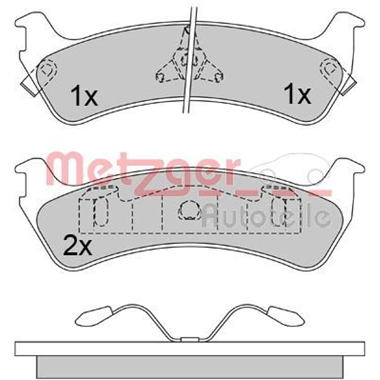 Metzger Bremsbel?ge hinten Ford Explorer Windstar von METZGER