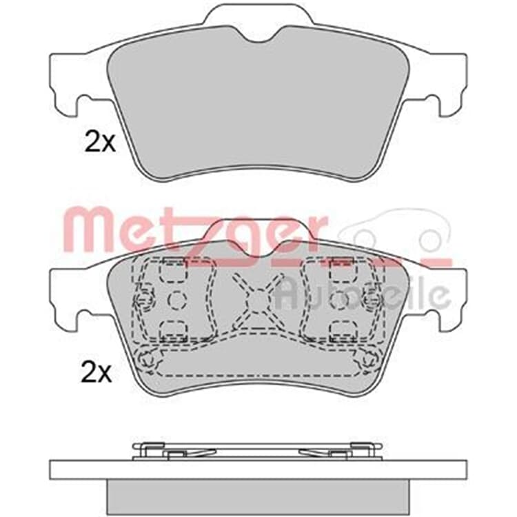 Metzger Bremsbel?ge hinten Ford Nissan Renault Volvo von METZGER