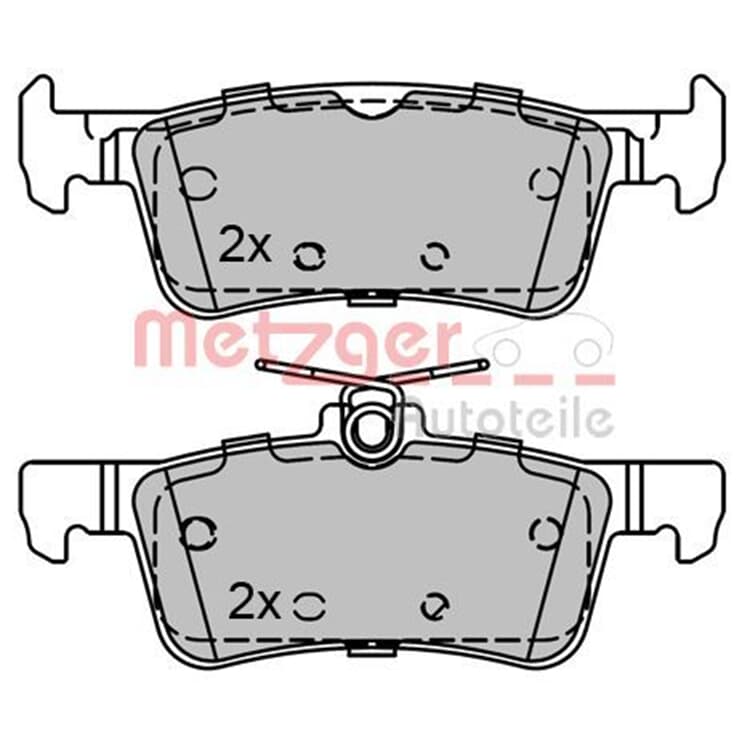 Metzger Bremsbel?ge hinten Peugeot 308 von METZGER