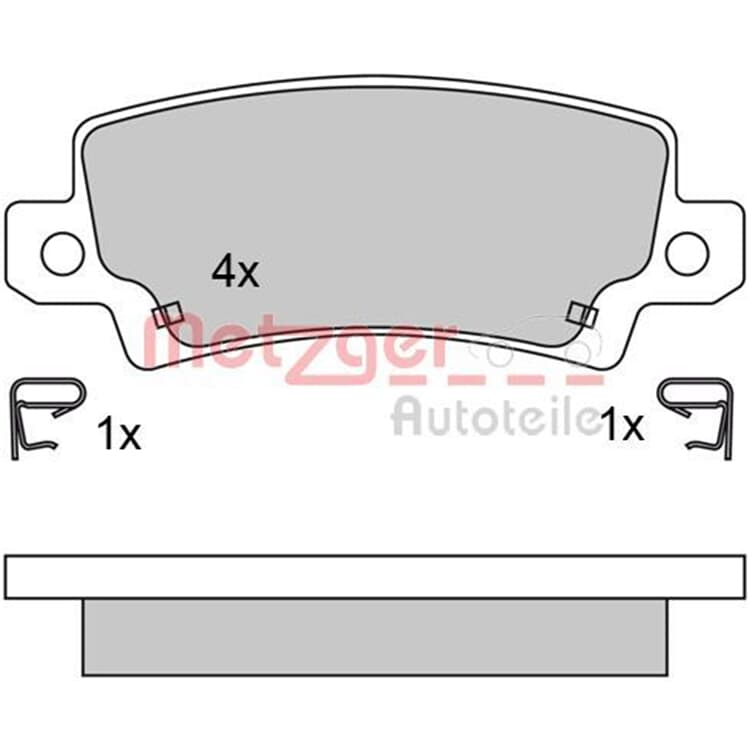 Metzger Bremsbel?ge hinten Toyota Corolla von METZGER