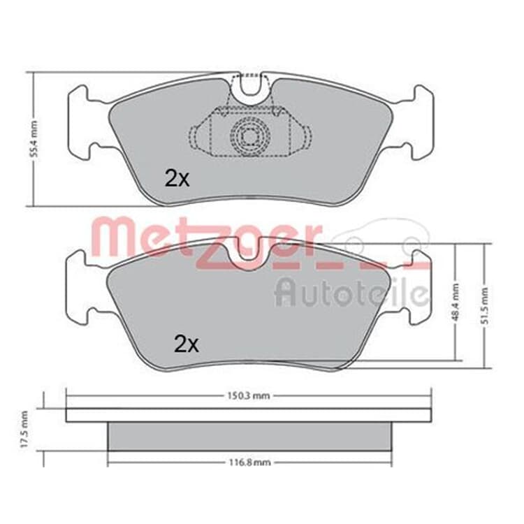 Metzger Bremsbel?ge vorne BMW 1er 3er von METZGER