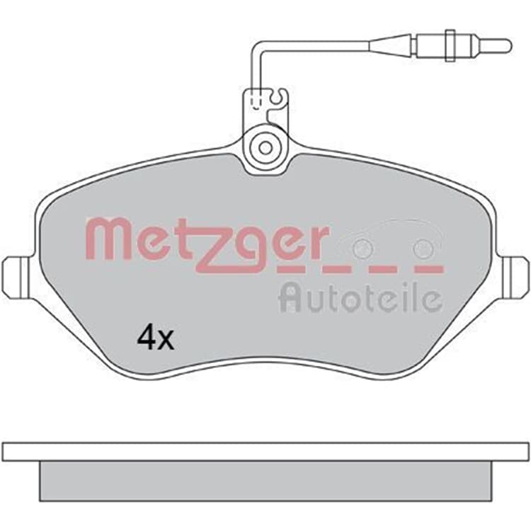 Metzger Bremsbel?ge vorne Citroen C5 C6 Peugeot 407 607 von METZGER