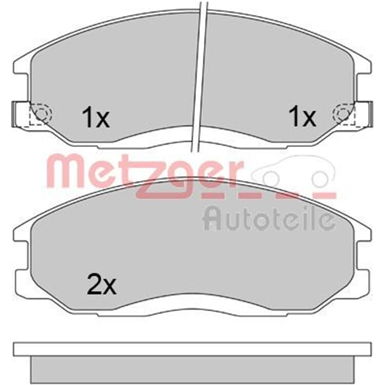 Metzger Bremsbel?ge vorne Daewoo Hyundai Ssangyong von METZGER