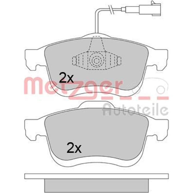 Metzger Bremsbel?ge vorne Fiat Doblo Delta Kappa Opel Combo von METZGER