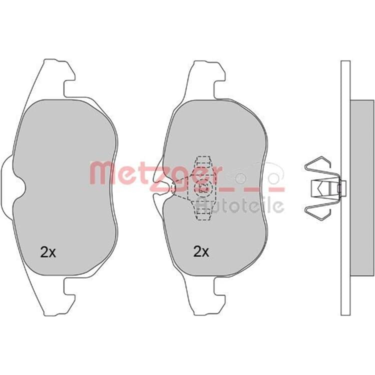 Metzger Bremsbel?ge vorne Fiat Opel Saab von METZGER