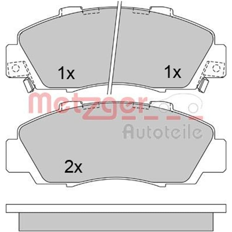 Metzger Bremsbel?ge vorne Honda Rover von METZGER