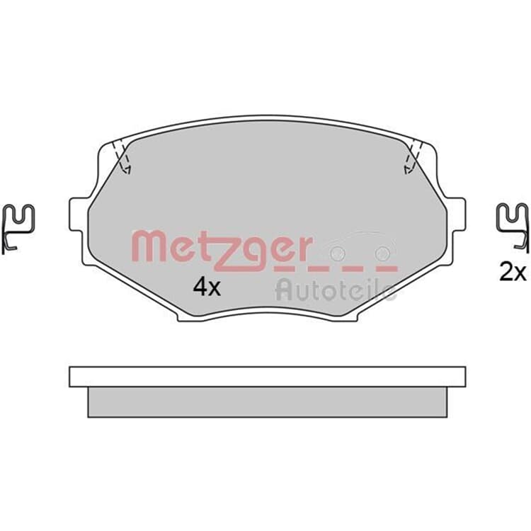 Metzger Bremsbel?ge vorne Mazda Mx-5 von METZGER