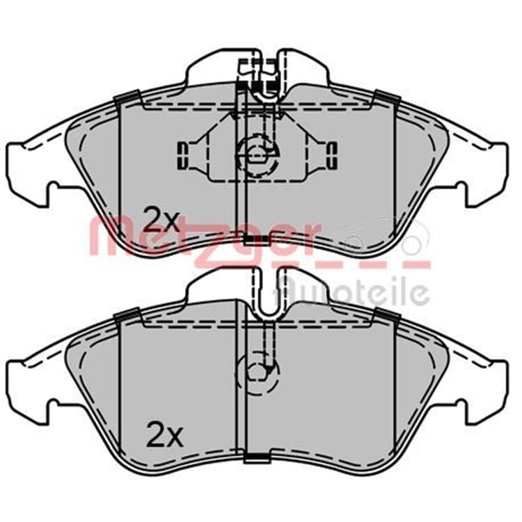 Metzger Bremsbel?ge vorne Mercedes Sprinter V-Klasse Vito VW Lt von METZGER
