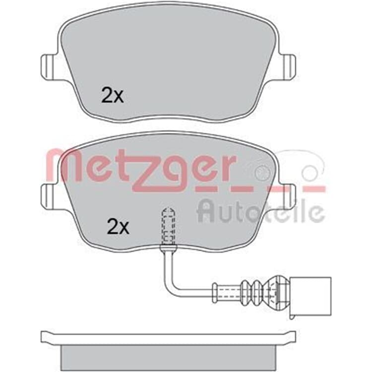 Metzger Bremsbel?ge vorne Seat Cordoba Ibiza Skoda Fabia Roomster VW Polo von METZGER