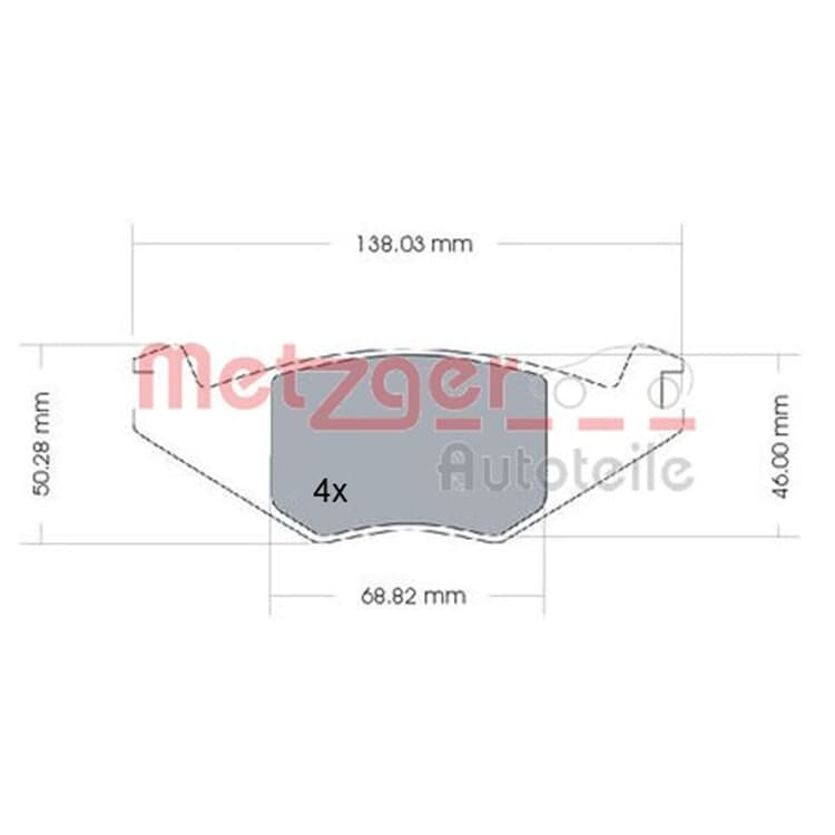 Metzger Bremsbel?ge vorne Seat Cordoba Ibiza VW Golf Jetta Polo von METZGER