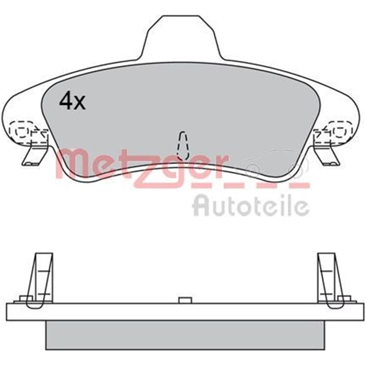 Metzger Bremsbel?ge hinten Ford Contour Ford Cougar Mondeo von METZGER