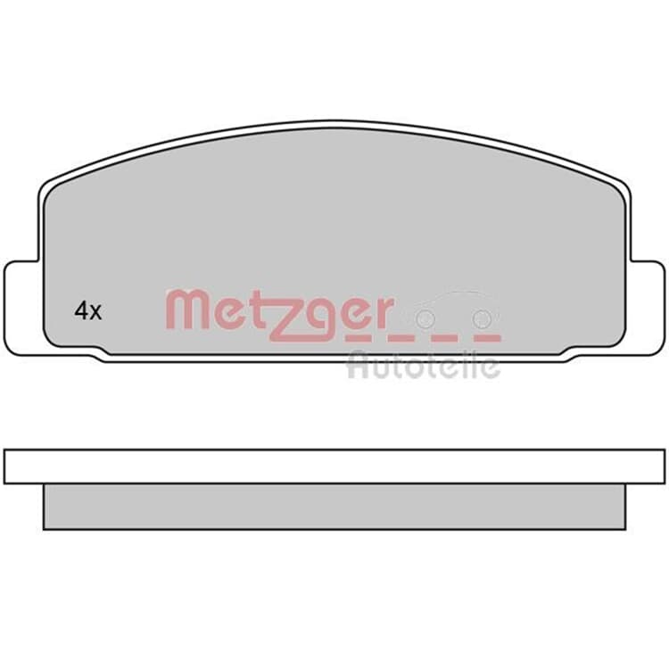 Metzger Bremsbel?ge hinten Mazda 323 6 626 Premacy Rx-7 von METZGER