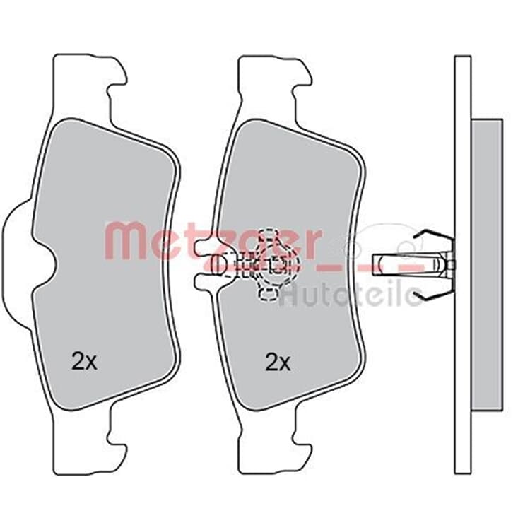 Metzger Bremsbel?ge hinten Mercedes Cls E-Klasse S-Klasse Sl von METZGER
