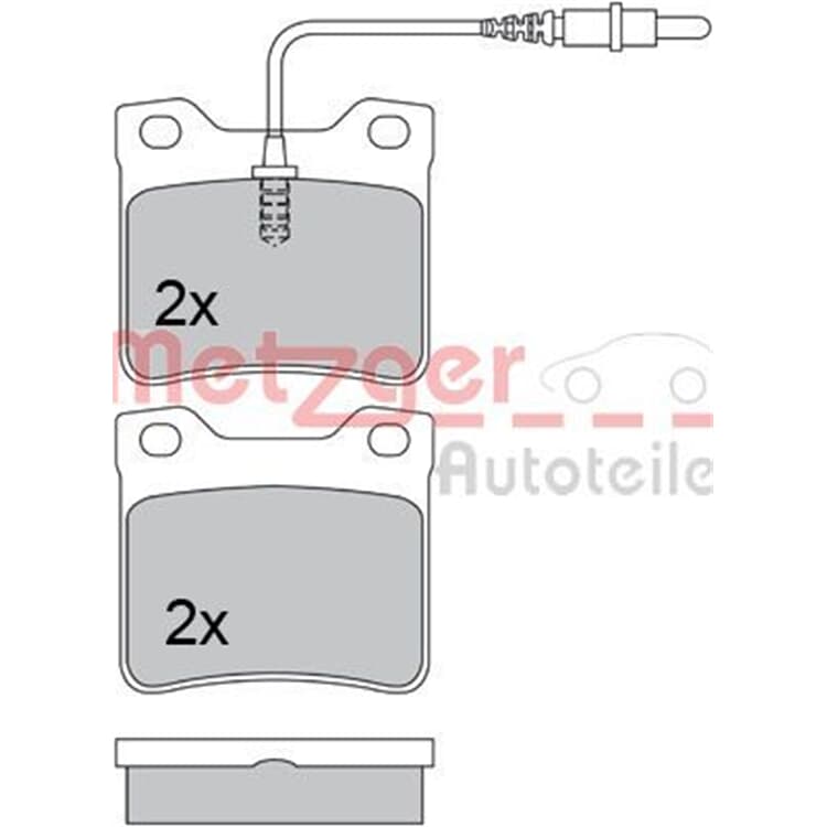 Metzger Bremsbel?ge hinten Mercedes V-Klasse Vito Peugeot 406 605 von METZGER