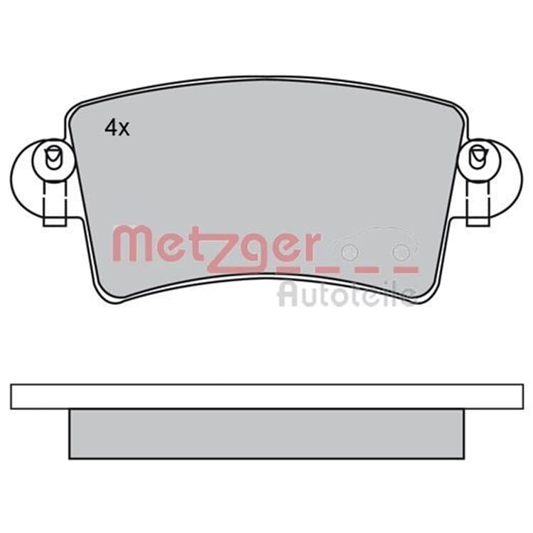 Metzger Bremsbel?ge hinten Nissan Interstar Opel Movano Renault Master von METZGER