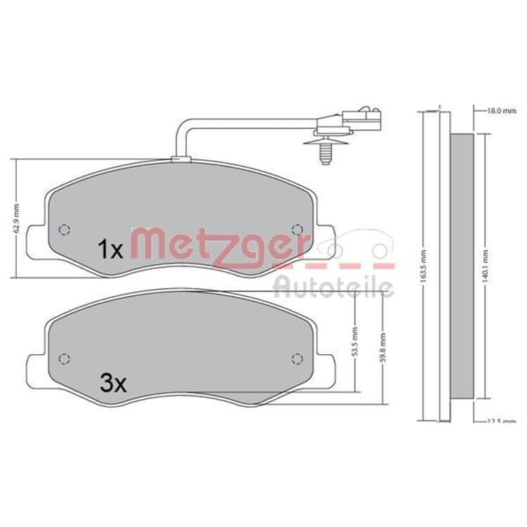 Metzger Bremsbel?ge hinten Nissan Nv400 Opel Movano Renault Master von METZGER