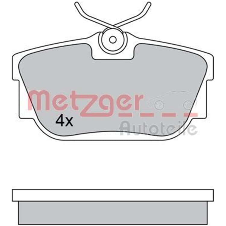 Metzger Bremsbel?ge hinten VW Transporter T4 von METZGER