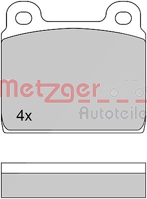 Metzger Bremsbeläge vorne (Satz) [Hersteller-Nr. 1170370] für VW von METZGER