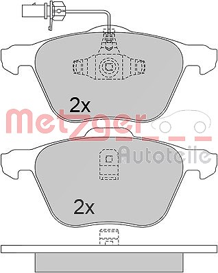 Metzger Bremsbeläge vorne (Satz) mit VWK [Hersteller-Nr. 1170342] für Ford, Seat, VW von METZGER