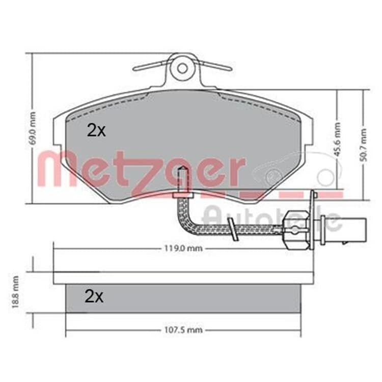 Metzger Bremsbel?ge vorne Audi A4 Seat Exeo VW Passat von METZGER