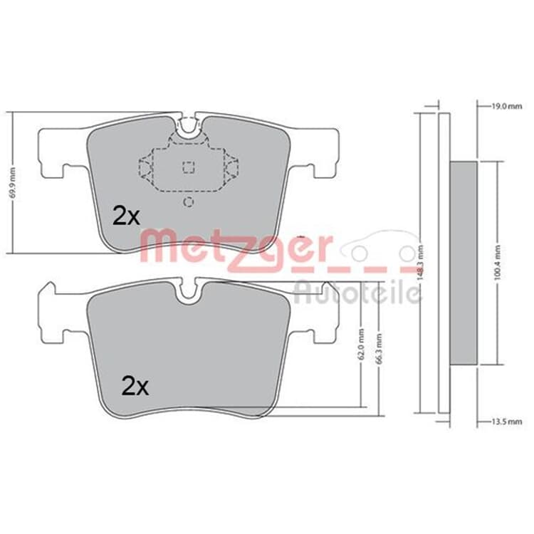 Metzger Bremsbel?ge vorne BMW 1er 2er 3er 4er X3 X4 von METZGER