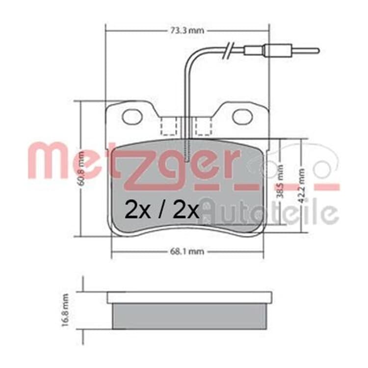 Metzger Bremsbel?ge vorne Citroen Ax Saxo Peugeot 106 von METZGER