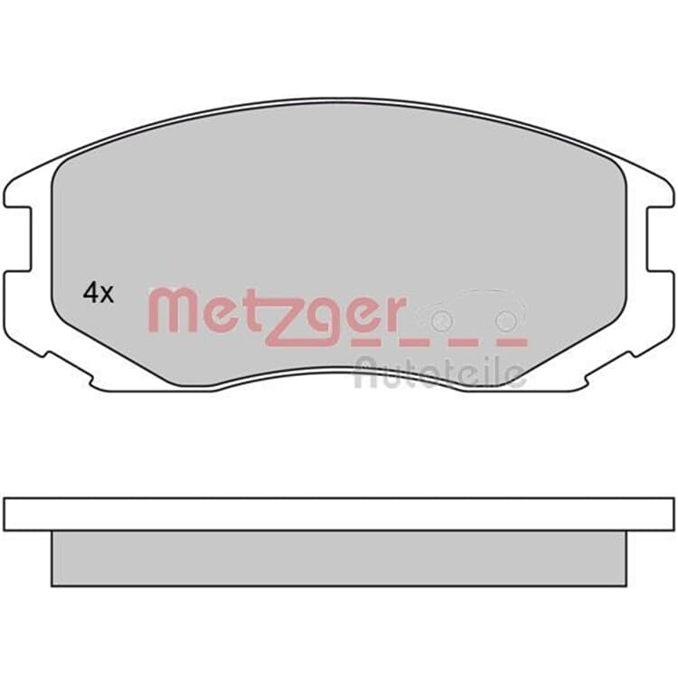 Metzger Bremsbel?ge vorne Daihatsu Mitsubishi Proton von METZGER