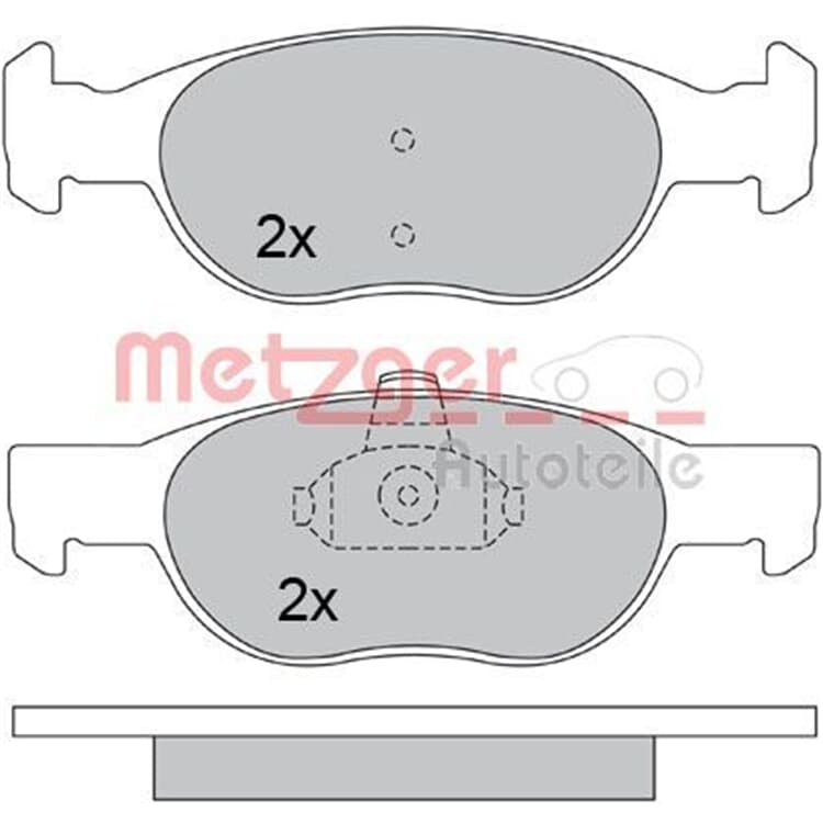 Metzger Bremsbel?ge vorne Fiat Punto Y von METZGER