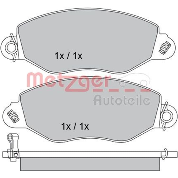 Metzger Bremsbel?ge vorne Ford Transit von METZGER