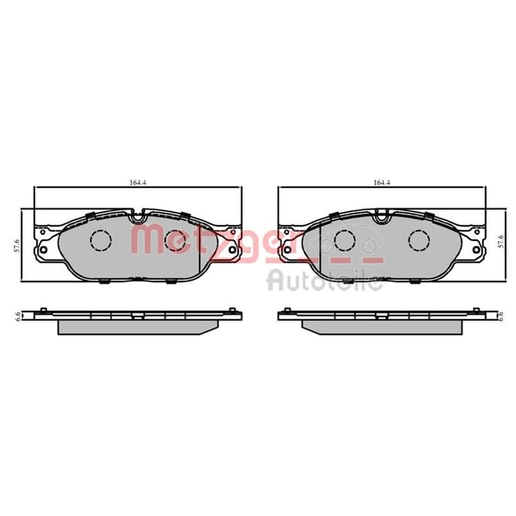 Metzger Bremsbel?ge vorne Jaguar S-Type Xj von METZGER